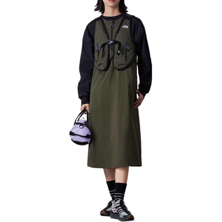 THE NORTH FACE Urban Exploration Sleeveless Dress Women's Gray Brown Green