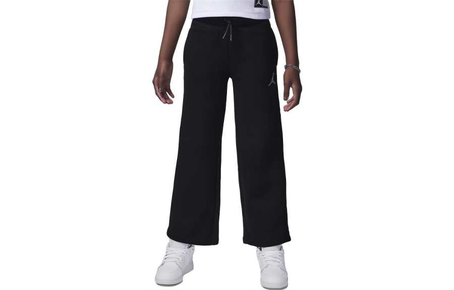 Jordan Jordan Knitted Sweatpants Kids' Apparel Icon Play Wide Leg Pants Black Kids'