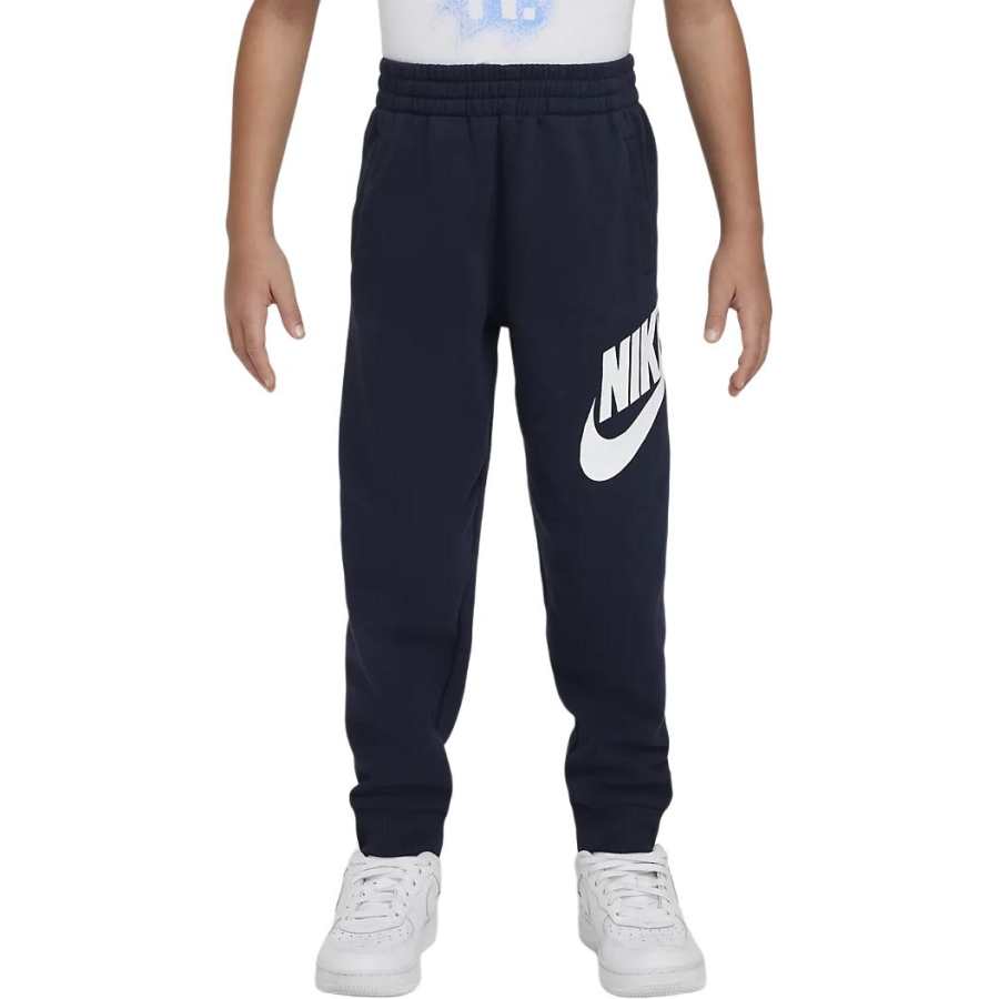 Nike Nike Full Length Pants Sportswear Club Fleece Brand Logo Soft Fleece Lined Elastic Cuff Dark Navy Blue