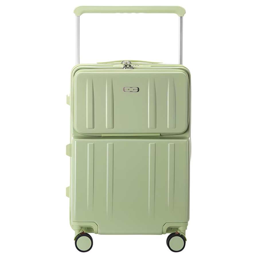 ELLE PC Luggage Suitcases With Zippers 20 Inch, 24 Inch Unisex White/Pink/Green
