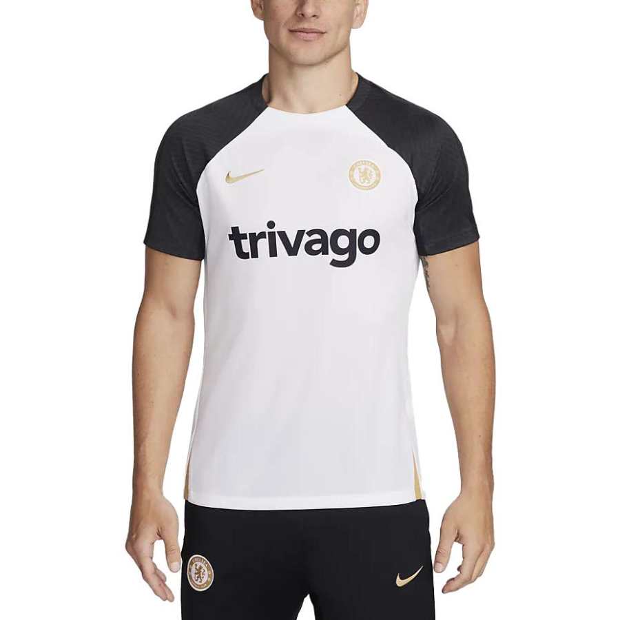 Nike Nike Dri Fit T Shirts Men's White Crew Neck Moderate Straight Fit