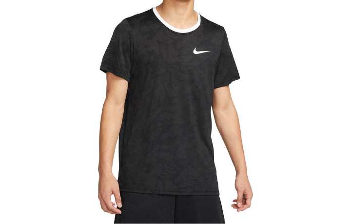 Nike Nike T Shirts Men's Black Crew Neck Moderate Straight Fit