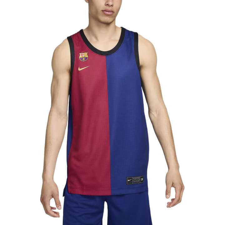 Nike Nike Dri FitFC Basketball Jersey Men's Deep Royal Blue/Noble Red/Club Gold