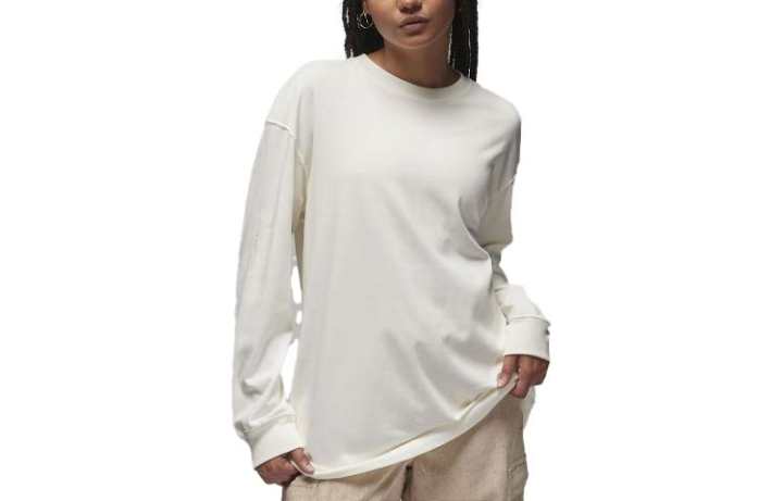 Jordan Jordan ESSENTIALS Drop Shoulder Sleeve T Shirt Women's White