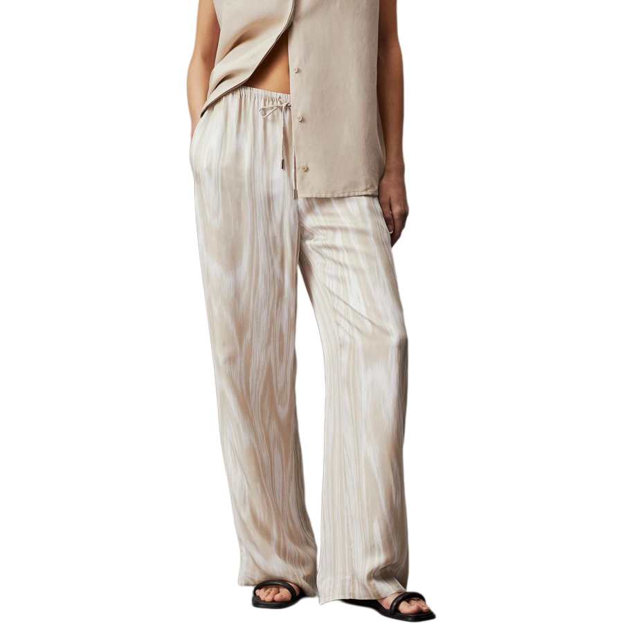CALVIN KLEIN Casual Pants Europe Version Women's Wood Grain Print