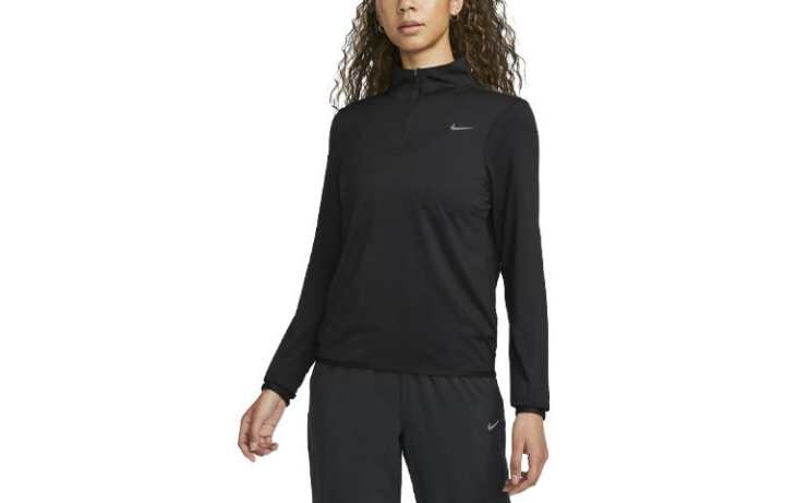 Nike Nike Dri Fit T Shirts Women's Black Stand Collar Moderate Straight Fit