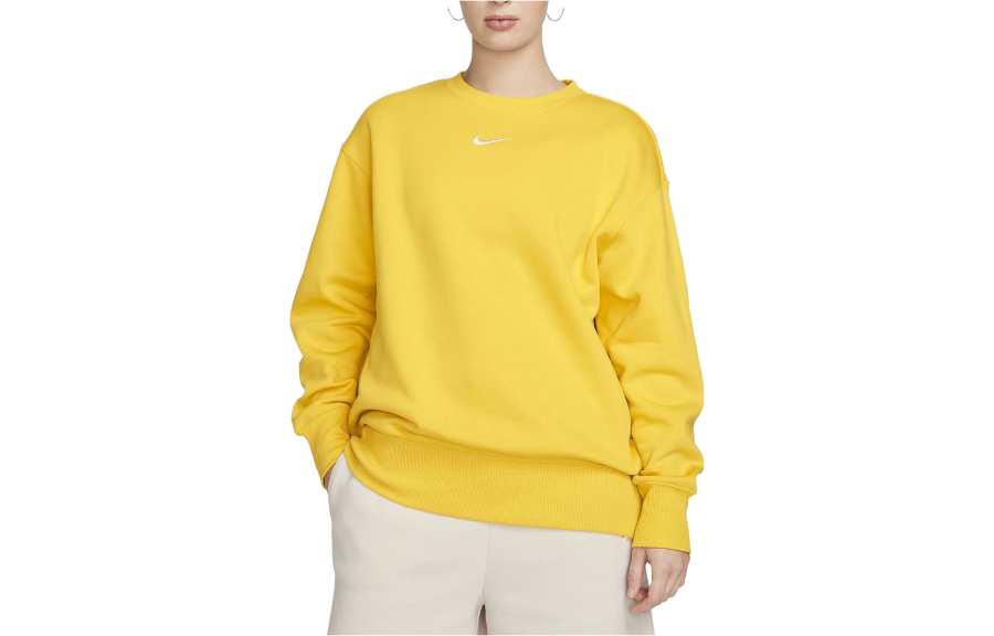 Nike Nike Sweatshirts Women's Yellow Crew Neck Moderate Other