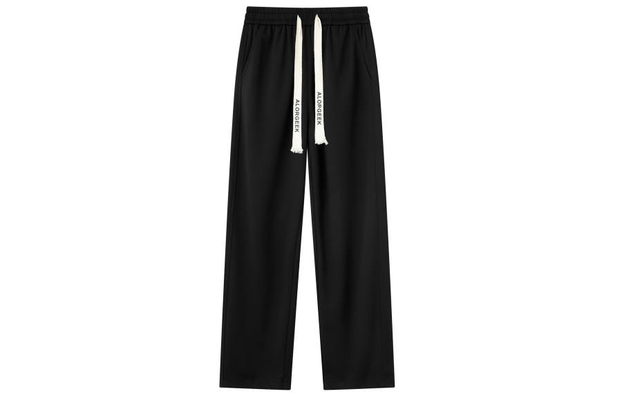 ALORGEEK Casual Pants Unisex Moderate Straight Fit Pants