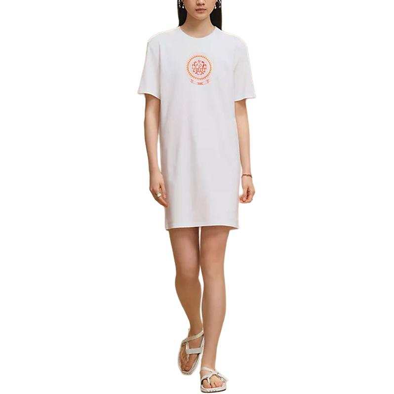 HERMES FW25 Short Sleeved Dress Women's White