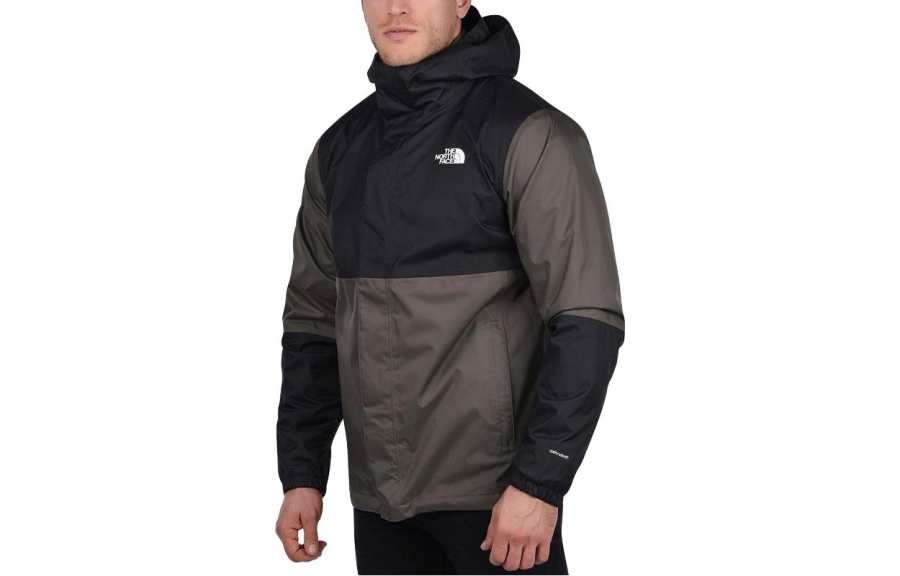 THE NORTH FACE Windbreaker Jackets Men's Green Hooded Moderate