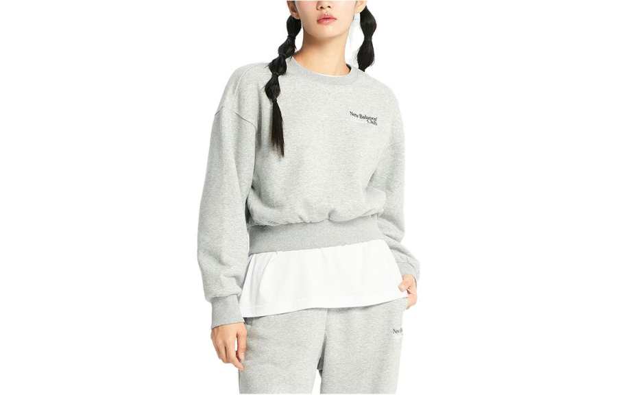 New Balance New Balance Sweatshirts Women's Gray Crew Neck Moderate Regular