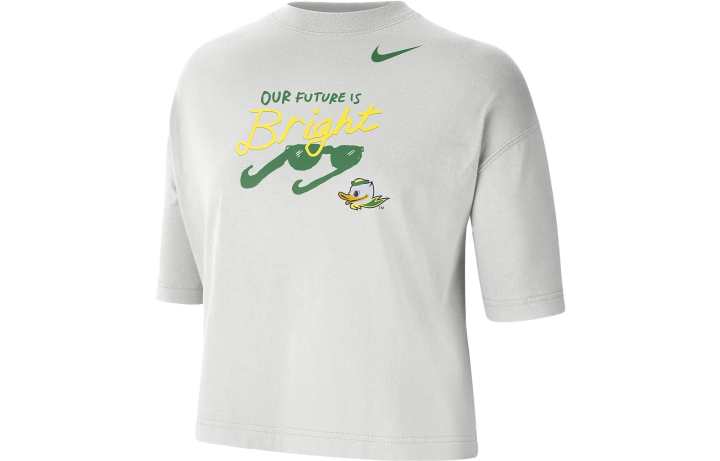 Nike Nike T Shirts Women's White Crew Neck Moderate Straight Fit