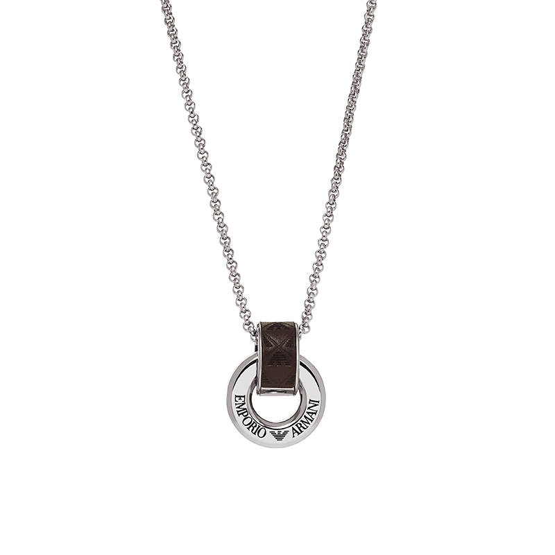 EMPORIO ARMANI Stainless Steel Necklaces Men's Silver