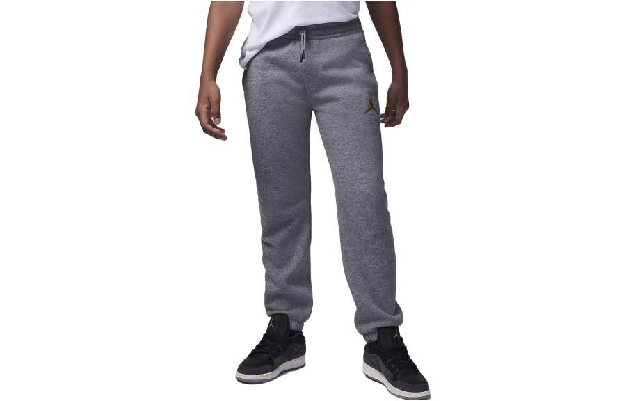 Jordan Jordan Knitted Sweatpants Kids' Apparel Take Flight Black And Gold Fleece Pants Gray Kids'