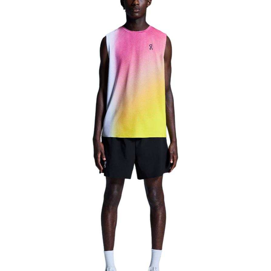 On On Tank Tops Men's Lime Crew Neck Moderate Other