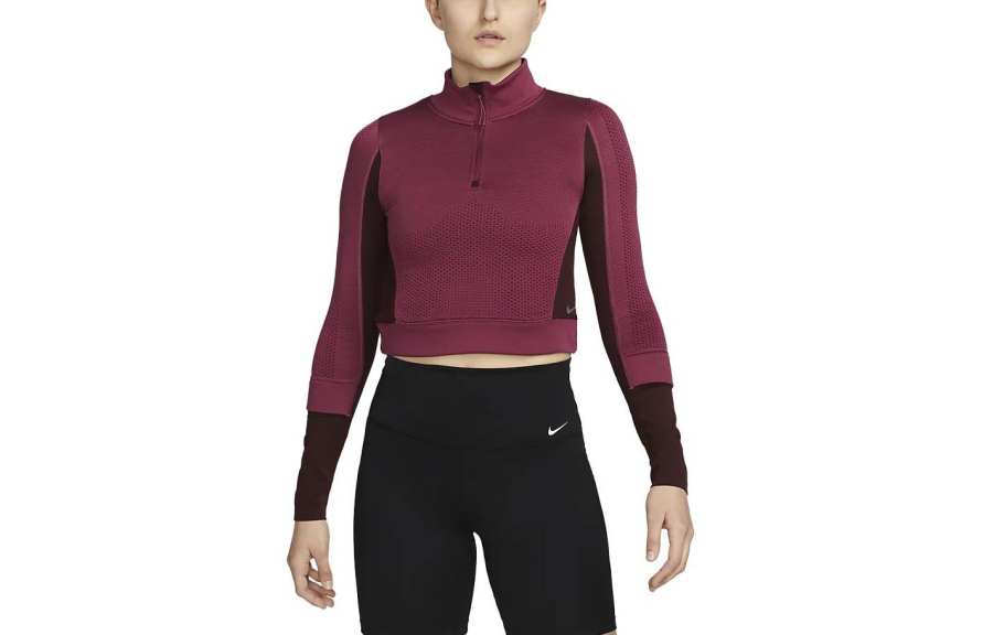 Nike Nike THERMA FIT ADV Cropped Coats Women's Red Stand Collar Moderate