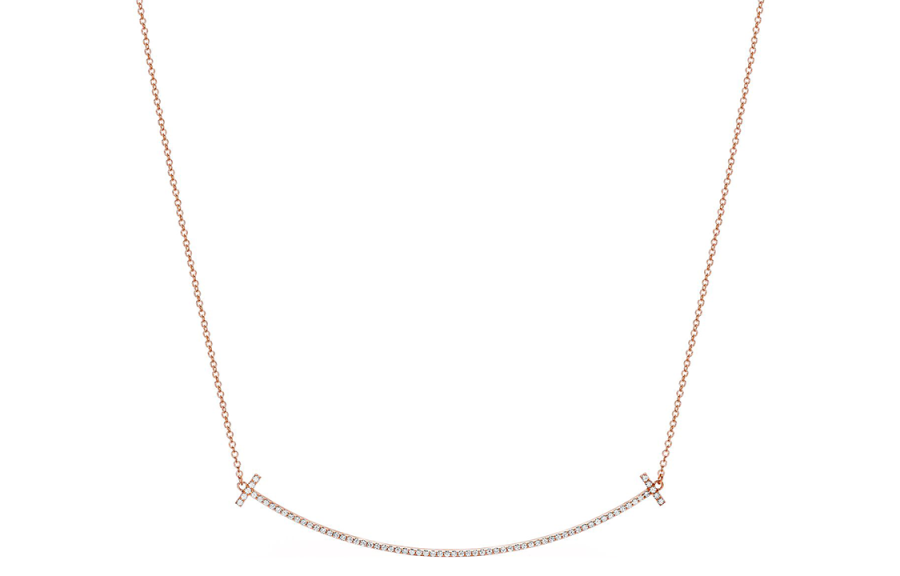 TIFFANY & CO. T 18K Rose Gold Necklaces Women's