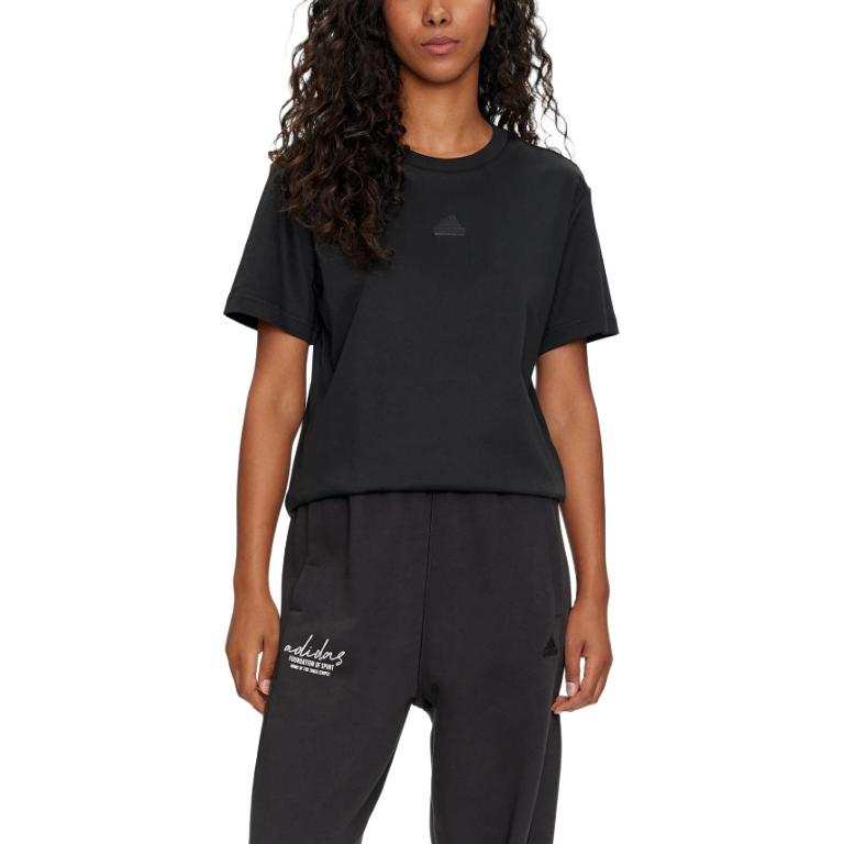 Adidas Adidas Women's Signature Graphic Print T Shirt Black