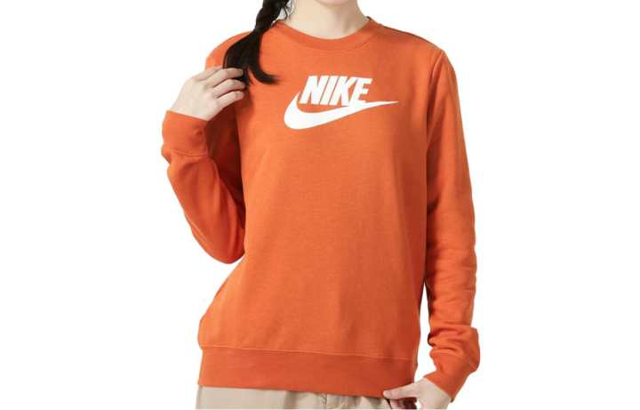 Nike Nike Sweatshirts Women's Orange Crew Neck Moderate Regular