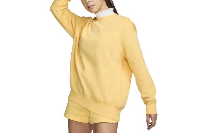 Nike Nike Sweatshirts Women's Yellow Crew Neck Moderate Regular