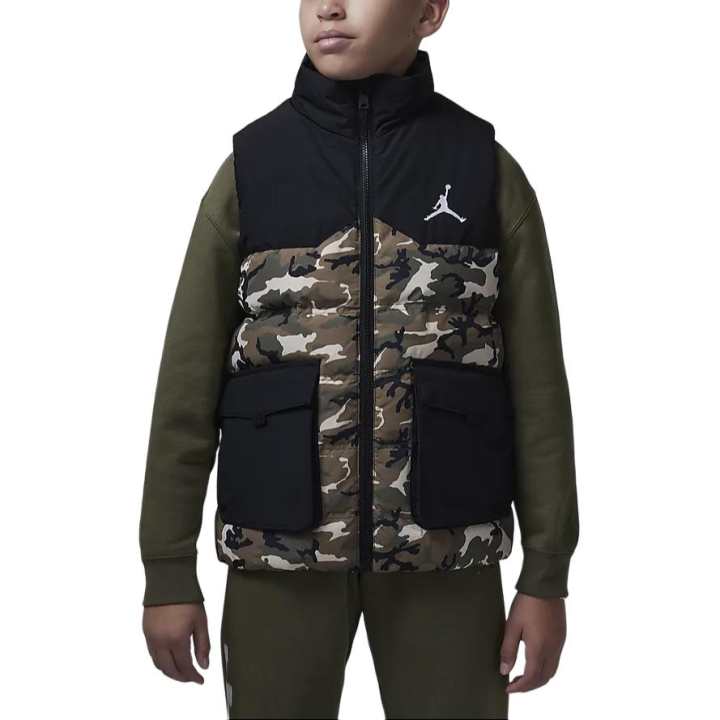 Jordan Jordan Down Vest Light Olive Yellow Teenagers