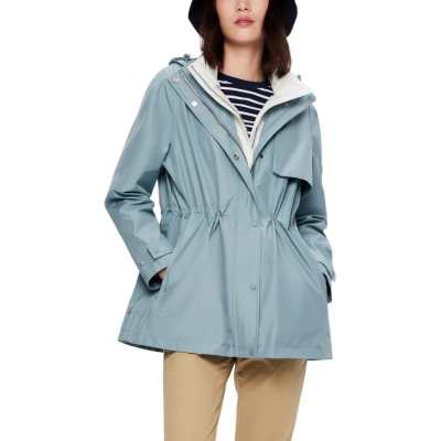 AIGLE Waterproof, Windproof, And Water Repellent Windbreaker Jacket Women's Light Sky Blue