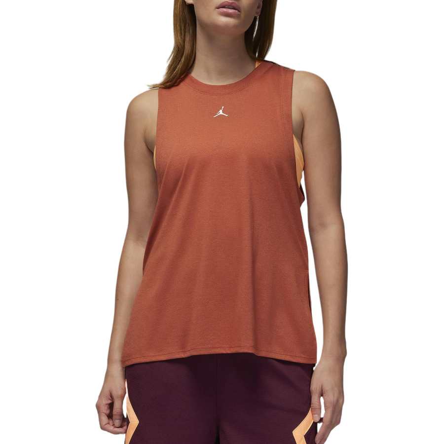 Jordan Jordan Sport Tank Tops Women's Dark Peach Crew Neck Moderate Straight Fit