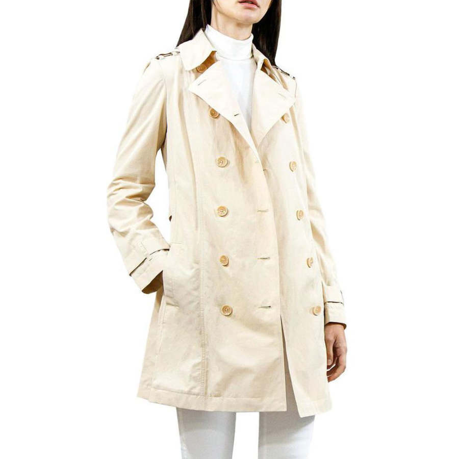 ARMANI JEANS Trench Coats Women's Umber Suit Collar Moderate