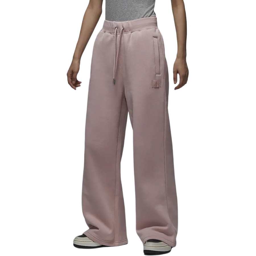 Jordan Jordan Flight Fleece FW24 Fashion Loose Fit Straight Fit Fleece Lined Casual Pants Women's Oxford Pink