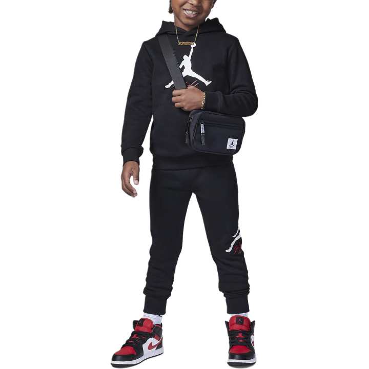 Jordan Jordan Jumpman FlightLittle Kids' Pullover Set Casual Sportswear Black Children Aged 3 7 Years Old