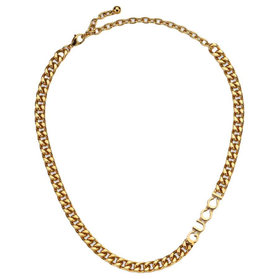 GUCCI GUCCI Chain Necklace With GUCCI Script