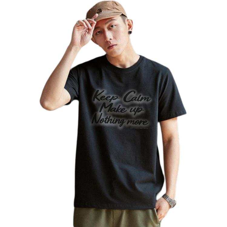 Tonlion T Shirts Men's Crew Neck Moderate Straight Fit