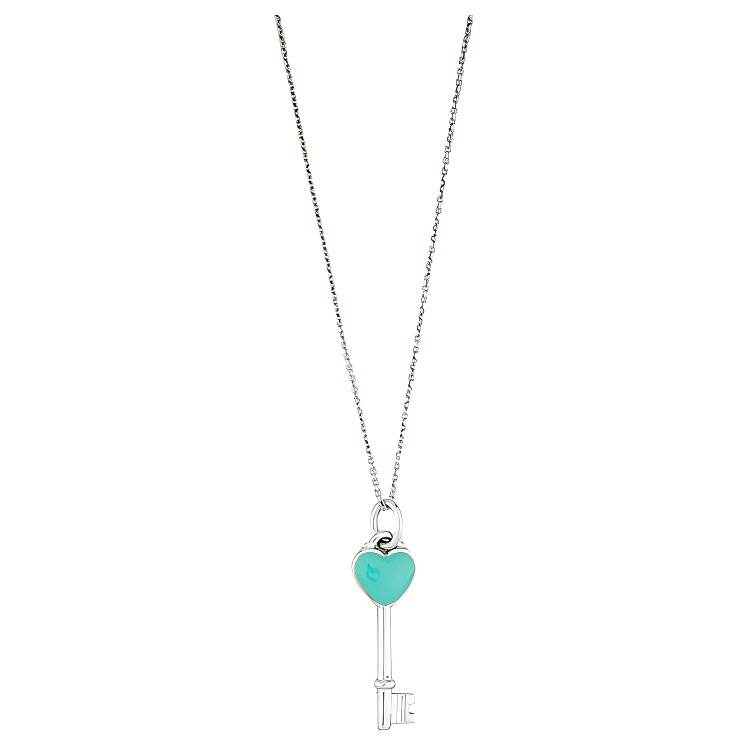 TIFFANY & CO. Keys 925 Sterling Silver Enamel Necklaces Unisex