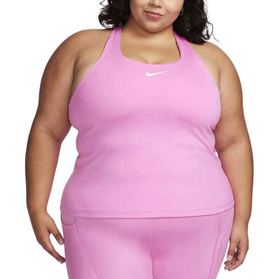 Nike Nike Swoosh Women's Medium Support Padded Sports Bra Tank Sport Vests Women's Naughty Pink