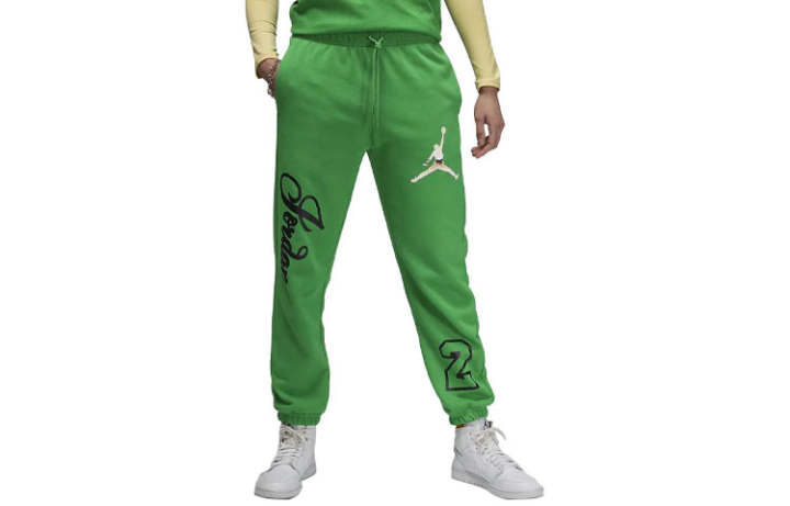 Jordan Jordan Knitted Sweatpants Women's Green Moderate Cuffed Pants