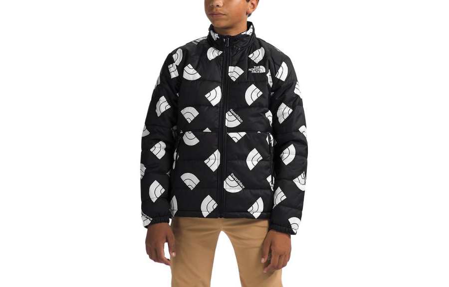 THE NORTH FACE Tnf X Kaws Co branded Series Boys' Reversible Mt Chimbo Full Zip Hooded Jacket Down Jacket Kids' Black
