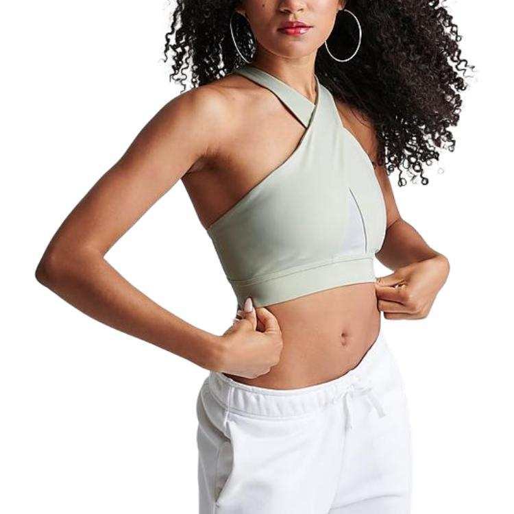 Nike Nike Swoosh Medium Support Padded Wrap Sports Bra Sports Underwear Women's Sea Glass