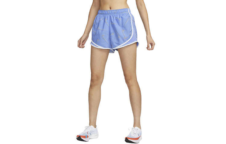 Nike Nike Dri Fit Tempo Swoosh Sports Shorts Women's Blue
