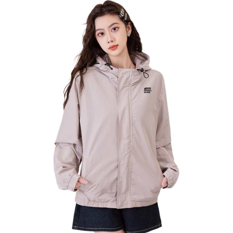 BALENO Solid Color Outdoor Workwear Hooded Coat Individual Versatile Trendy Windproof Casual Zippers Jacket Spring