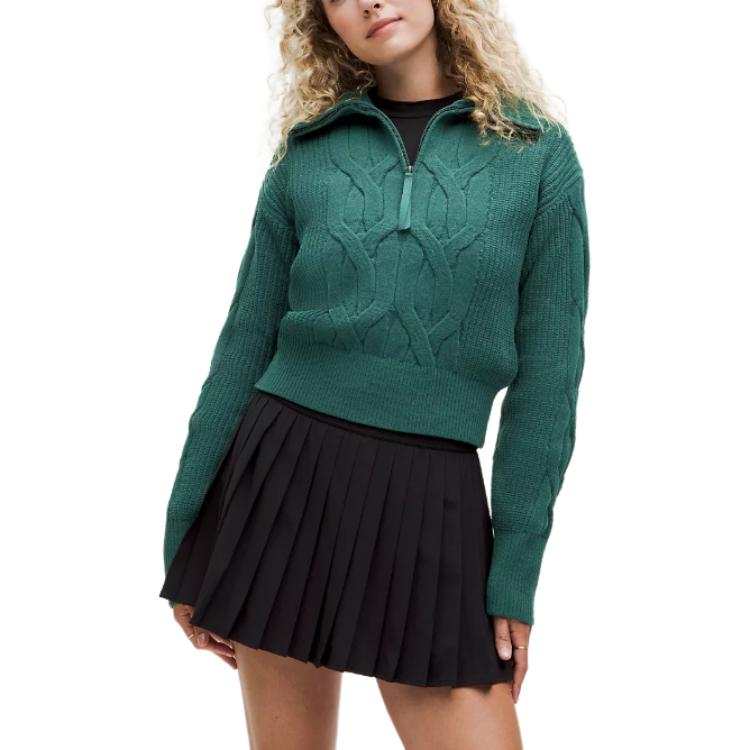 Lululemon Lululemon Cable Knit Oversized Half Zip Knitwear Women's