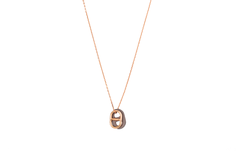 HERMES O'Maillon Calfskin Necklaces Men's