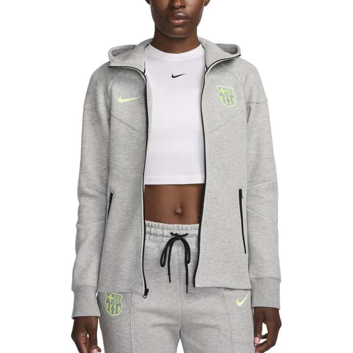Nike Nike FC FW24 Barcelona Tech Fleece Windrunner Jackets & Coats Women's Gray