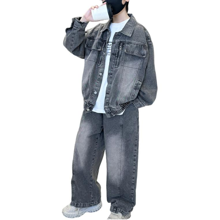 Lanza Casual Sportswear Black Denim Teenagers