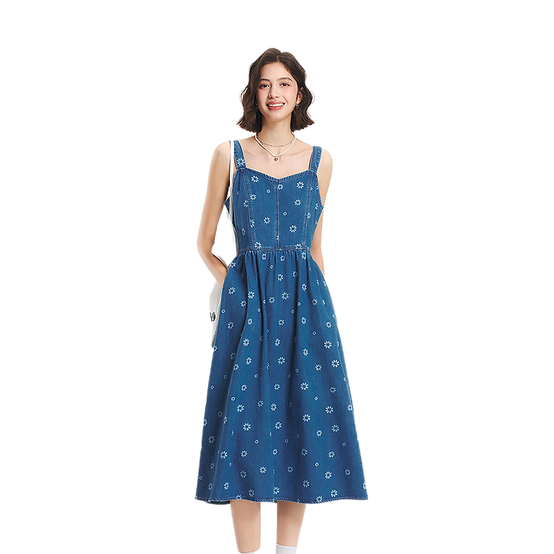 Semir SS25 Slip Dress Women's Denim Blue 80317