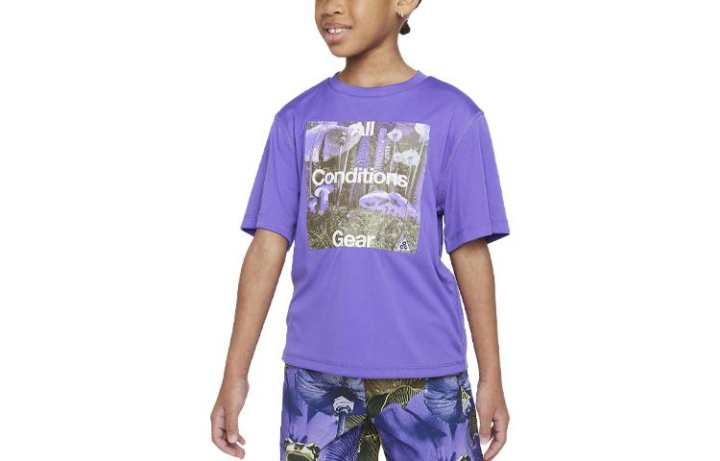 Nike Nike T Shirt ACG Graphic Performance Tee Grape Purple Kids'