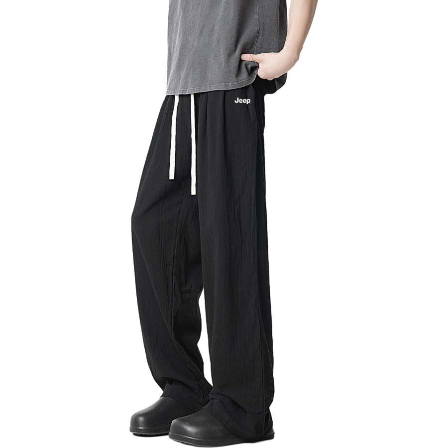 Jeep Casual Pants Unisex Thin Wide Leg Pants