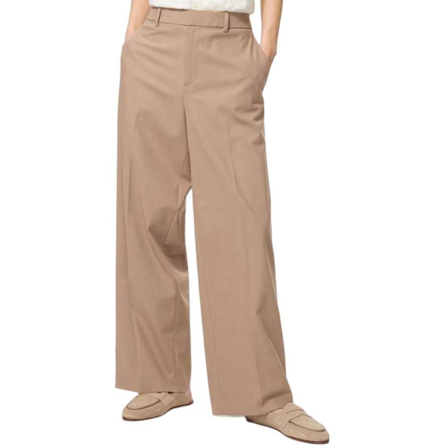 UNIQLO Suit Pants Women's Dark Beige Moderate Wide Leg Pants