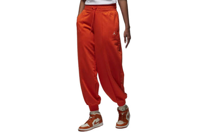 Jordan Jordan Sport Knitted Sweatpants Women's Orange Moderate Cuffed Pants