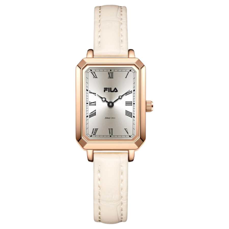 FILA Elegant Collection Heartfelt Connection, Small Square, Minimalist Style Versatile Wrist Watches Quartz Movement