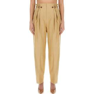Victoria Beckham Fluid Pleated Wide Leg Trousers